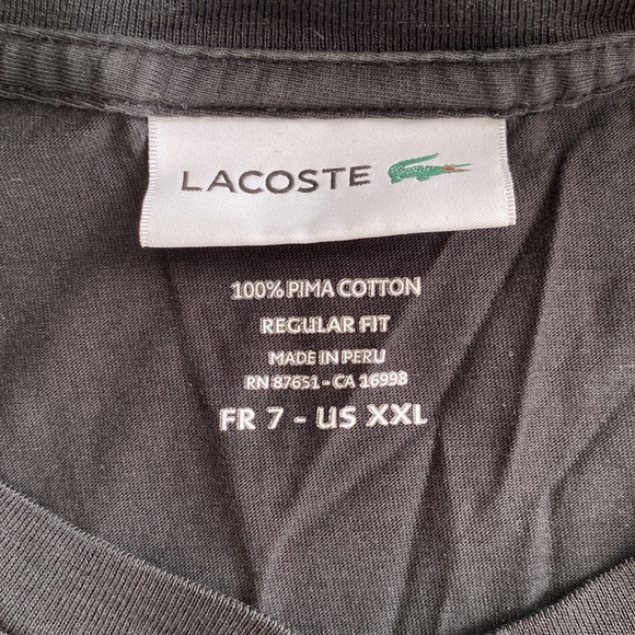 COPY - Lacoste Short Sleeved Henley XXL - Picture 4 of 5